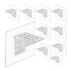 Wspornik Samoprzylepny Transparentny 10szt - Solidne Mocowanie Bez Wiercenia
